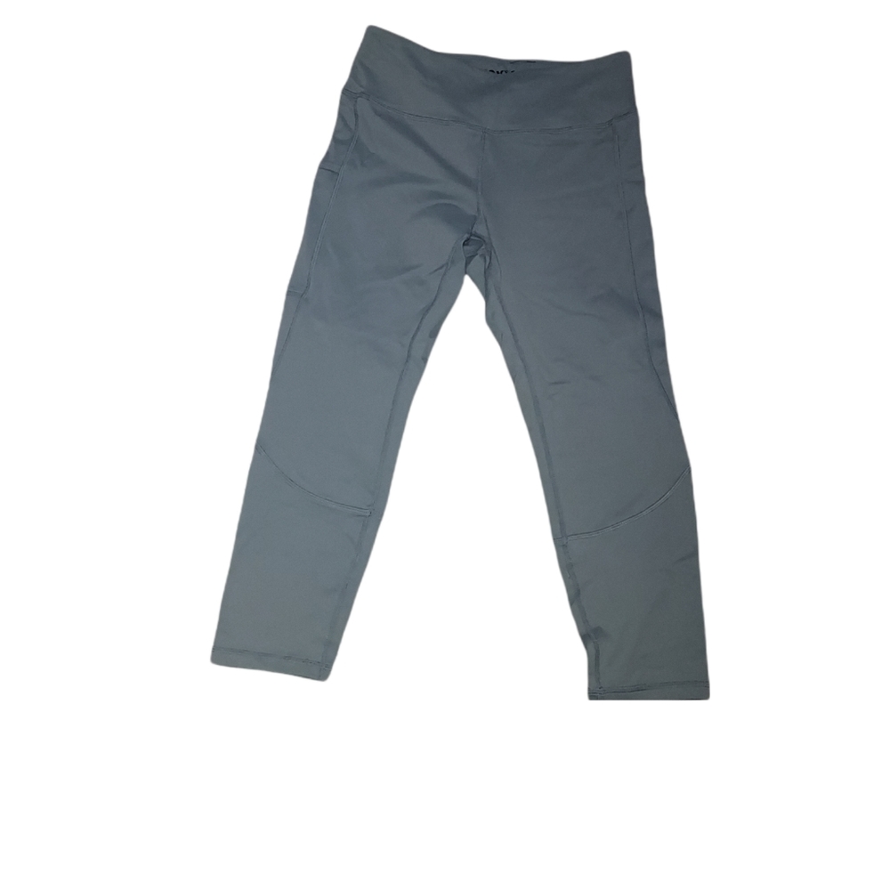 Foxy Athletics S Cropped Leggings Capri Compression Gray Woman Pockets Pants